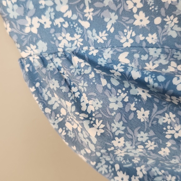 Draper James Blue Ditsy Floral Cotton‎ Blouse Size Small - Picture 7 of 10